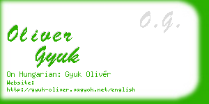 oliver gyuk business card